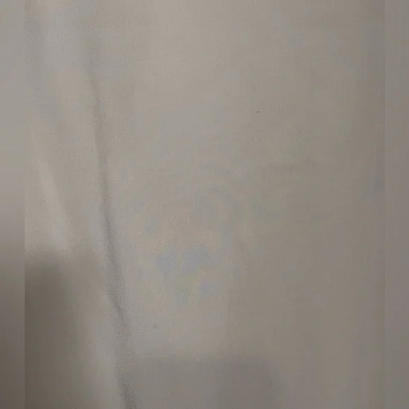 Vince Cream 100% Silk Top with Blue Trim Size Small - Boxy Fit - Picture 6 of 12